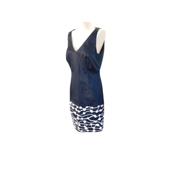 Chetta B. Sherri Bloom Peter Noviello Size 8 Designer Black Sleeveless Dress - Picture 2 of 2